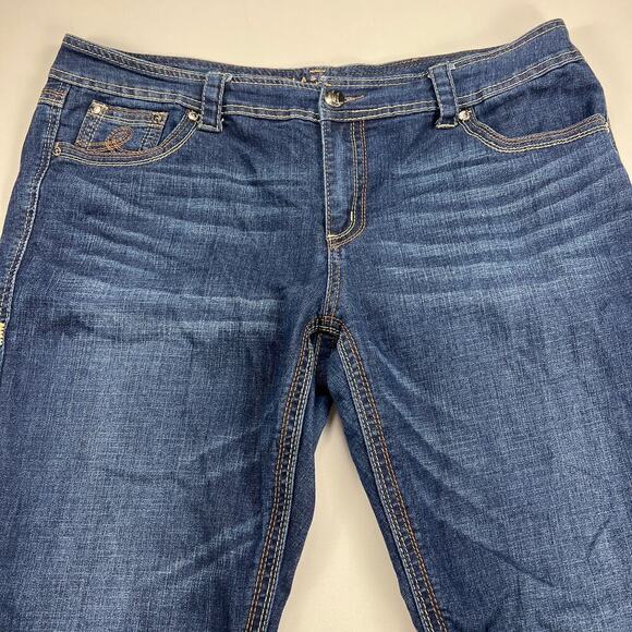 Seven7 x Melissa McCarthy Straight Leg Medium Wash Mid Rise Jeans Size 20 - Picture 6 of 13